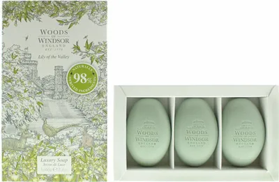 Produktbild von Woods of Windsor Lily of the Valley Soap 3 x 60g