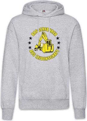 Produktbild von Urban Backwoods Baggerfahrer Aus Leidenschaft, Herren Hoodie, Farbe: Hellgrau, Größe: XL