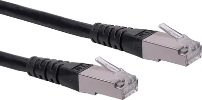 Produktbild von ROLINE Patchkabel Cat.6 (Class E) S/FTP (PiMF), schwarz, 1,5 m