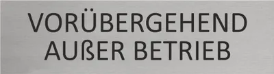 Produktbild von CombiCraft Aluminium Türschild Vorübergehend außer Betrieb 165x45mm mit 3M-Tape