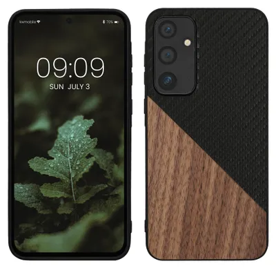 Produktbild von kwmobile Hülle kompatibel mit Samsung Galaxy A55 5G - Handyhülle - Handy Schutzhülle - Smartphone Cover - Dunkelbraun Schwarz