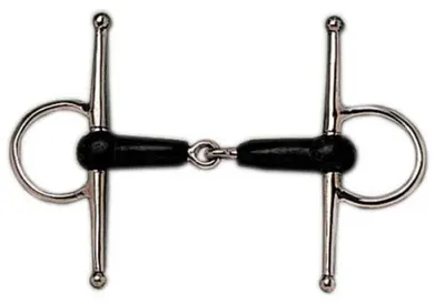 Obrázek produktu pro Sefton Jednoduché zlomené udidlo s plnými gumovými kroužky, stříbrné, 13,5 cm, stříbrné, 13,5 cm