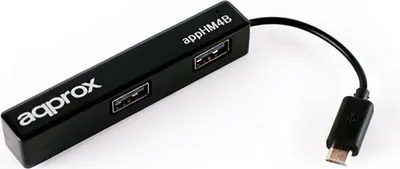 Zdjęcie produktu dla Approx APPHM4B, USB 2.0, 480 Mbit/s, Czarny, Plastik, 5 V, 83 mm