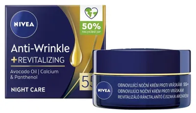 Image de Crème de nuit anti-rides et revitalisante 55+ (Anti-Wrinkle + Revitalizing) 50 ml