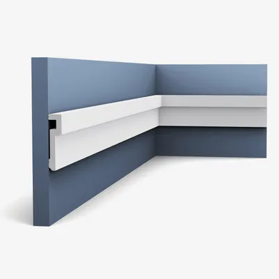Image de Orac Decor PX198 MODERN U-STEPS Cimaise Moulure décorative Plinthe Corniche 2 m