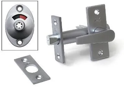 Immagine prodotto di Serratura da incasso per WC grigio 70 / 50 mm - Serrature per WC - Per pezzo
