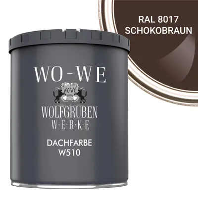 Produktbild von Dachfarbe Sockelfarbe Dachbeschichtung W510 Schokobraun RAL 8017 - 750ml