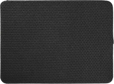 Produktbild von PolkaHome® Katzenstreu-Matte, 55 x 75 cm, Wabenmuster, Doppellagig, XXL, Schwarz, Urinbeständig, Wasserfest, Rutschfest, Leicht zu
