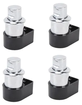 Image de Serrure à bouton-poussoir pour armoire - Serrures métalliques à ouverture par pression pour portes d'une épaisseur de 18 à 24 mm - Yachts, navires, camping-cars - Chromées