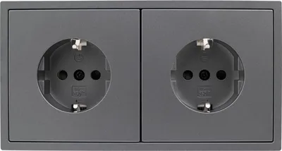 Produktbild von Steckdosen Set McPower Shallow "Beginner 2S-Profi", 3-teilig, Klemmanschluss, anthrazit, matt