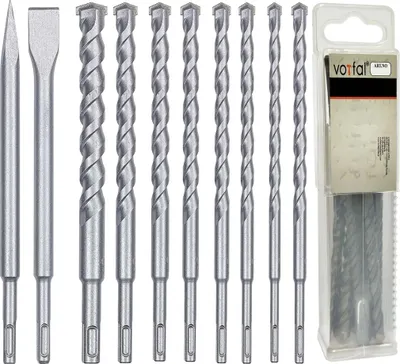 Produktbild von 10tlg Betonbohrer SDS Plus Meißel Set Bohrer 5 - 16 mm Steinbohrer Spitze