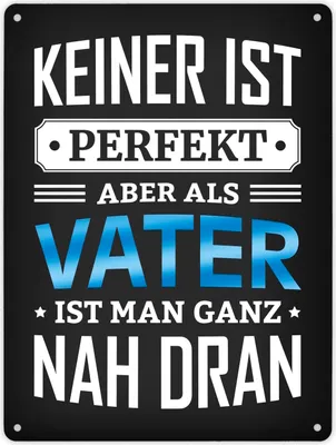 Produktbild von Metallschild XL mit Retro Motiv und Spruch: Keiner ist perfekt, aber ... Schild