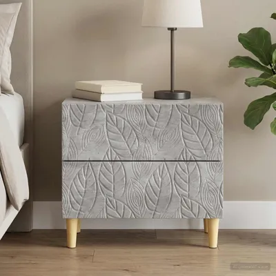 Productafbeelding van vidaXL Nachtkastje, betonkleur, 62 x 34,5 x 48 cm, houtvezelplaat