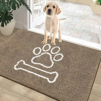 Produktbild von Famanu Schmutzfangmatte Rutschfest 60 x 90 cm Waschbar - Strapazierfähige Fußmatte - Pflegeleichte Eingangsmatte für Haustür - Terrasse Flur Garten