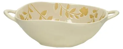 Produktbild von Pomax Romance Schale aus Porzellan, Lattebeige, L 24,5 x B 18,5 x H 6 cm