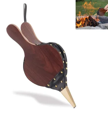 Produktbild von UQMIQURA Blasebalg, Blasebalg für Kamin und Grill, Aufhängeschlaufe, Klein Grillgebläse Handblasebalg Luftbläser für Grill Feuer Blase balg Outdoor Kochen - 30.5 x 12.5 cm