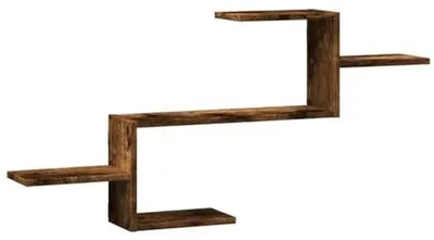 Productafbeelding van Wandplank 104x15x49cm Gebeitst Eikenhout