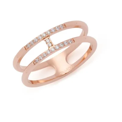 Image de Leonardo 021181 Femme Anneau Altina CIAO Acier inoxydable Rose blanc 53 (16.9)