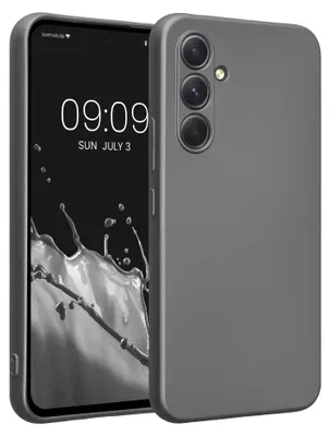 Produktbild von kwmobile Handyhülle für Samsung Galaxy A54 5G Hülle - weiche Silikon Case metallisch schimmernd - Schutzhülle Cover - Metallic Grau