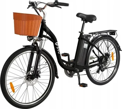 Produktbild von 26 Zoll 55cm City Elektrofahrrad mit tiefem Einsteig 36V 12,5Ah Lithium-Akku Pedelec Motor Reichweite bis 100km - Schwarz