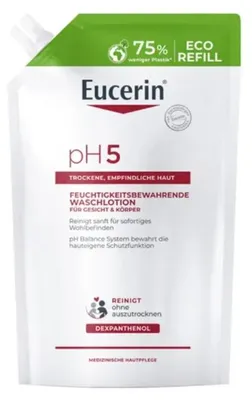 Obrázek produktu pro Eucerin pH5 mycí krém, náplň do sáčku, 750 ml gelu