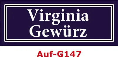 Produktbild von 2 Stück Gewürzaufkleber Virginia Gewürz 40x16mm Gewürzetiketten Sticker Lebensmittel (Auf-G147)