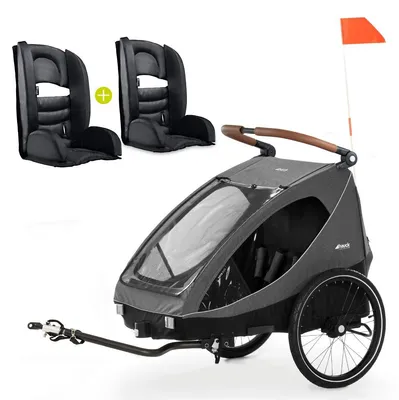 Produktbild von Hauck 2in1 Fahrradanhänger Sparset Dryk Duo