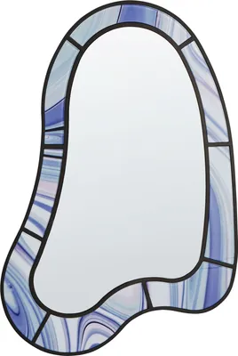 Obrázok produktu pre BELIANI Nástenné zrkadlo fialové MDF sklenený rám 49 x 83 cm asymetrické moderný štýl obývacia izba chodba