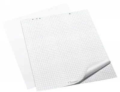 Produktbild von Q-Connect® KF01980 Flipchart-Block, 68 x 99 cm, kariert/blanko, 20 Blatt