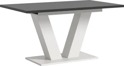 Produktbild von Kulissen-Esstisch >Motion< ausziehbar 190cm, Grau / Weiß - 150/190x76x90cm (BxHxT)