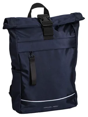 Produktbild von Daniel Ray Rucksack Bendigo mit Reißverschluss und Rolltop-Verschluss - Rolltop-Rucksack mit Außenfächern in Navy