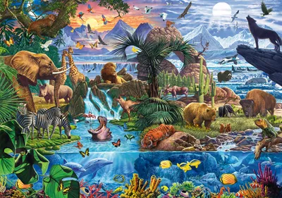 Produktbild von Panorama der Tierwelt (1000 Teile)