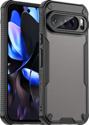 Produktbild von Hülle für Google Pixel 9 Pro - Phonesta Shockproof Armor Semi-Transparent Back Cover - Schwarz