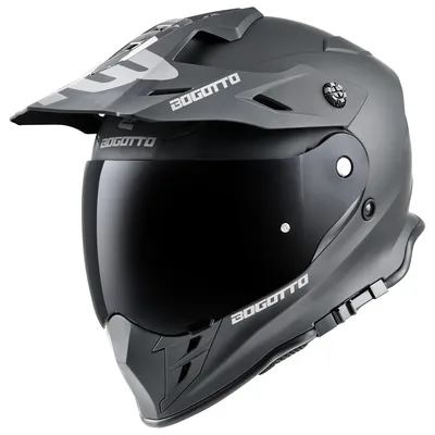 Image de Casque d'enduro Bogotto H331, noir mat, taille M (57/58)