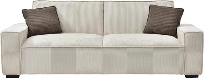 Produktbild von Vente-unique Sekota, Sofabett, Wohnzimmer, Beige, 3 Sitz(e), Biege, Strukturierte Oberfläche