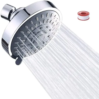 Obrázok produktu pre Sprchová hlavica Regendusche s vysokým tlakom, úsporná, s 5 režimami striekania, 4 palce, chrómová