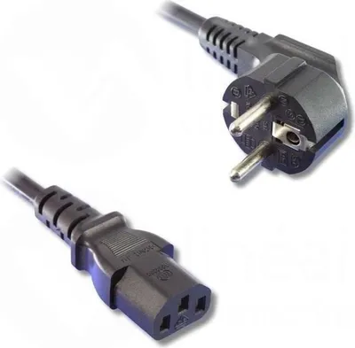 Obrázek produktu pro Napájecí kabel 2pólový s uzemněním, 1,20 m, IEC C13, 220 V 10 A, 3 x 0,75 mm²