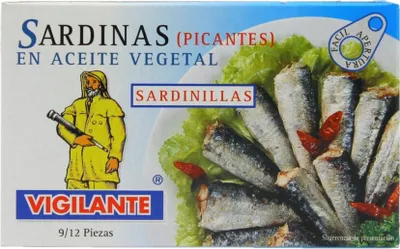 Immagine prodotto di Vigilante Sardinillas en Aceite Vegetal piccole sardine in olio vegetale salate 88g