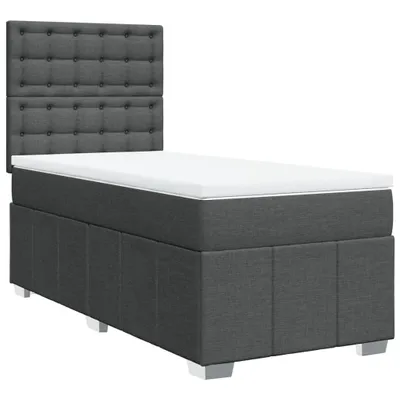 Immagine prodotto di Giroletto a Molle con Materasso Grigio Scuro 90x200 cm Tessuto