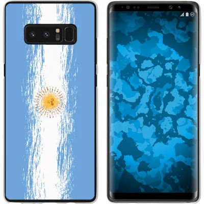 Produktbild von PhoneNatic Case kompatibel mit Samsung Galaxy Note 8 Silikon-Hülle WM Argentinien M1