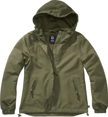 Obrázok produktu pre Brandit BD33114 | Dámska letná vetrovka so zipsom odpudzujúcim vodu - Farba: Olive - Veľkosť: 4XL