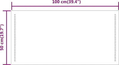 Zdjęcie produktu dla vidaXL Lustro kąpielowe LED 100x50 cm