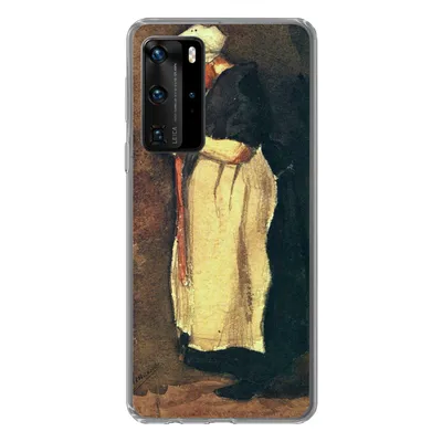 Produktbild von MuchoWow® Handyhülle Schutzhülle Hülle für Huawei P40 Pro Die Scheveningerin - Vincent van Gogh Silikon Softcase Handy Hülle - Schutz