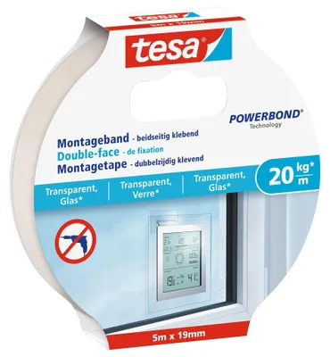 Immagine prodotto di tesa Powerbond nastro di montaggio per vetro, 19 mm x 5,0 m
