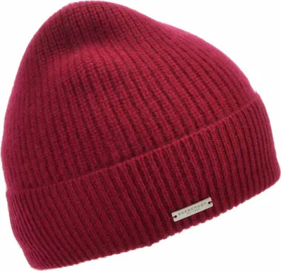 Image de Bonnet en tricot plissé pour femmes, marque Seeberger, en cachemire de haute qualité, couleur lilas, taille unique