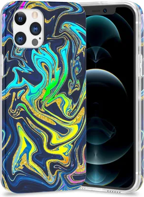 Productafbeelding van Beschermhoes van TPU met aquarelmotief voor Apple iPhone 12 / 12 Pro