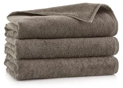 Image de Serviette - 100 % coton - 500 g/m² - 100 x 150 cm - Très absorbante - Marron clair - Grammage élevé - KIWI2