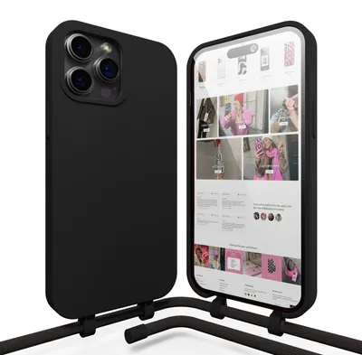 Produktbild von Forever Black Cord Hülle  - Kompatibel mit iPhone 12 Pro Max