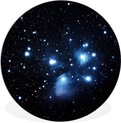 Produktbild von MuchoWow® Rundes Wandbild - Runde Bilder Sternenhimmel - Himmel - Nacht Ø 30 cm Kreis Wanddekoration Kunststoff - Wandkreis - Wandschmuck - Schlafzimmer - Bilder - Der Kreis - Kunst für die Wohnung - Plastik - Kunstdruck - Wandbild