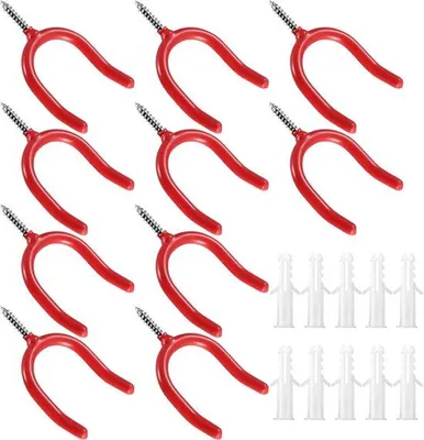 Immagine prodotto di 10 supporti da parete per biciclette, supporti da parete neri per biciclette, supporti da parete per biciclette, supporti da parete per scale, accessori per biciclette, giardino, supporti da parete per carichi pesanti